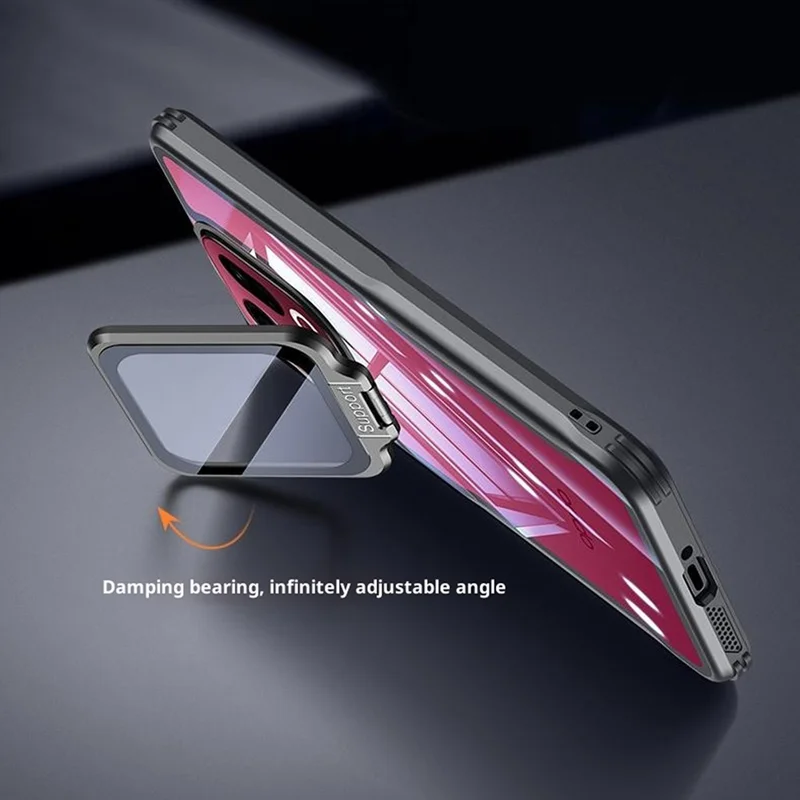 For Oppo Find X9 Pro 5G Case PC + TPU Clear Phone Shell with Glass Lens Cover Kickstand