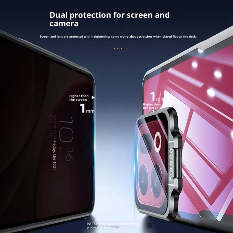 For Oppo Find X9 Pro 5G Case PC + TPU Clear Phone Shell with Glass Lens Cover Kickstand