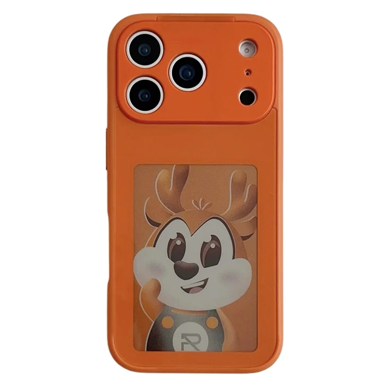 For iPhone 17 Pro Smart E-Ink Magnetic Case 4 Color HD 4 inch Display NFC DIY Customized Screen - Orange