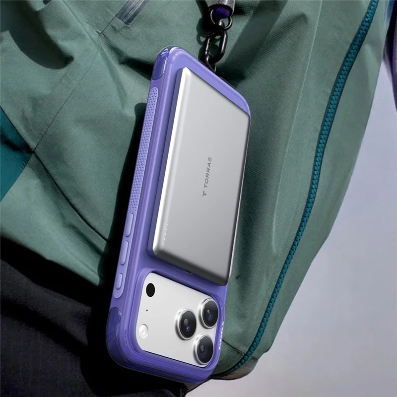 TORRAS Ostand O3 Air Series for iPhone 17 Pro Max Case Compatible with MagSafe Ring Kickstand TPU PC Phone Cover - Black