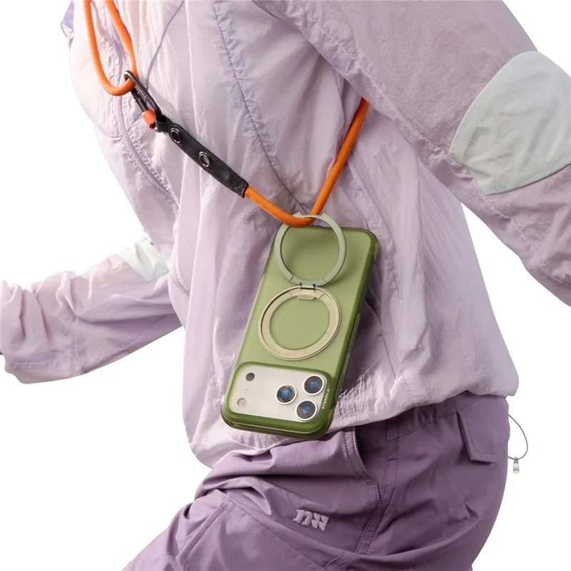 TORRAS Ostand O3 Air Series for iPhone 17 Pro Max Case Compatible with MagSafe Ring Kickstand TPU PC Phone Cover - Black