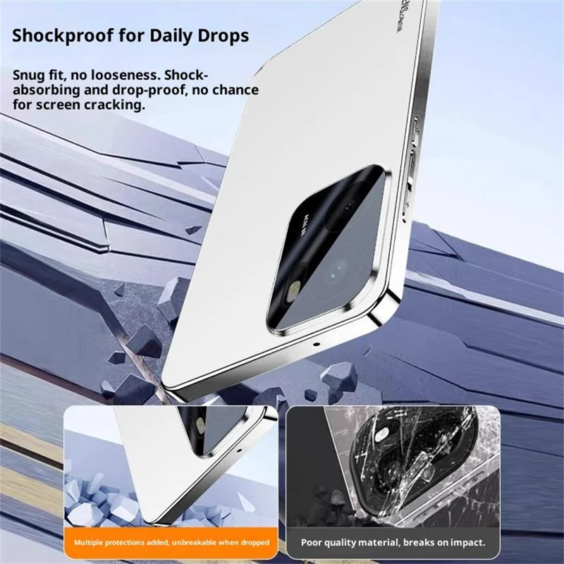 For OnePlus Ace 6 5G Case Acrylic + TPU + Metal Anti-Scratch Phone Cover with Electroplating Frame - Black