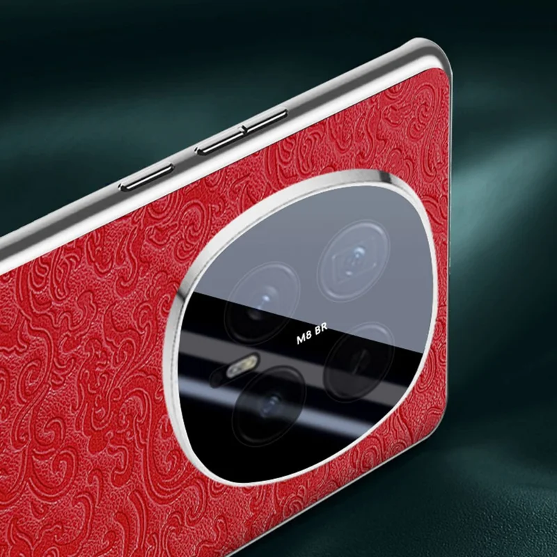 Fodral för Honor Magic8 5G Loong-mönster Elektropläterat PC + TPU Skokräntande mobilhölje - Röd