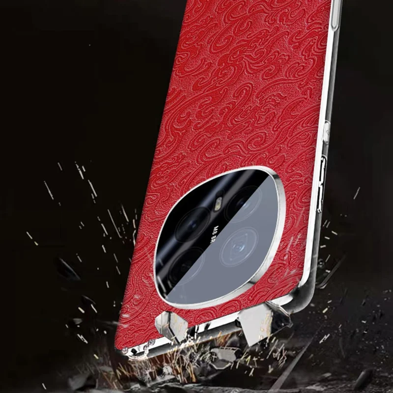 Чехол For Honor Magic8 Pro 5G Loong Pattern Electroplated PC + TPU Shockproof Phone Cover - Красный