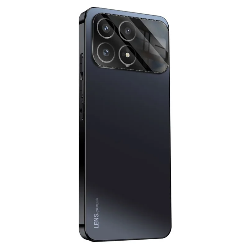 For Xiaomi Redmi K90 5G / Poco F8 Pro 5G Case Acrylic + TPU + Metal Anti-Scratch Phone Cover with Electroplating Frame - Black
