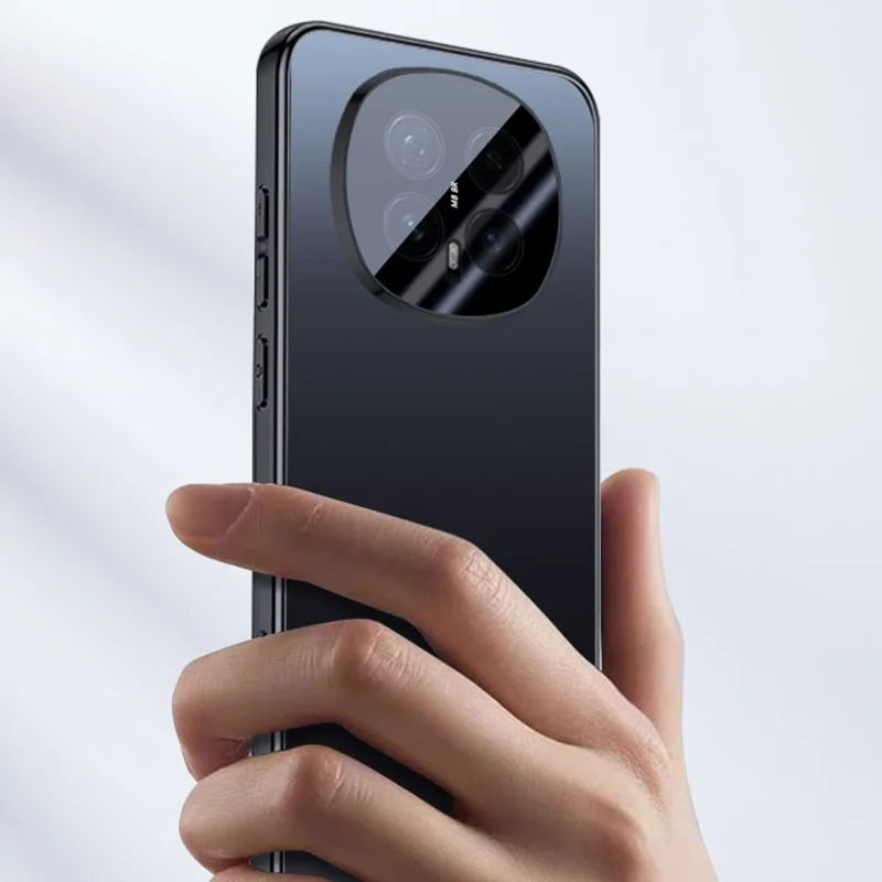 For Honor Magic8 Pro 5G Case Acrylic + TPU + Metal Anti-Scratch Phone Cover with Electroplating Frame - Black