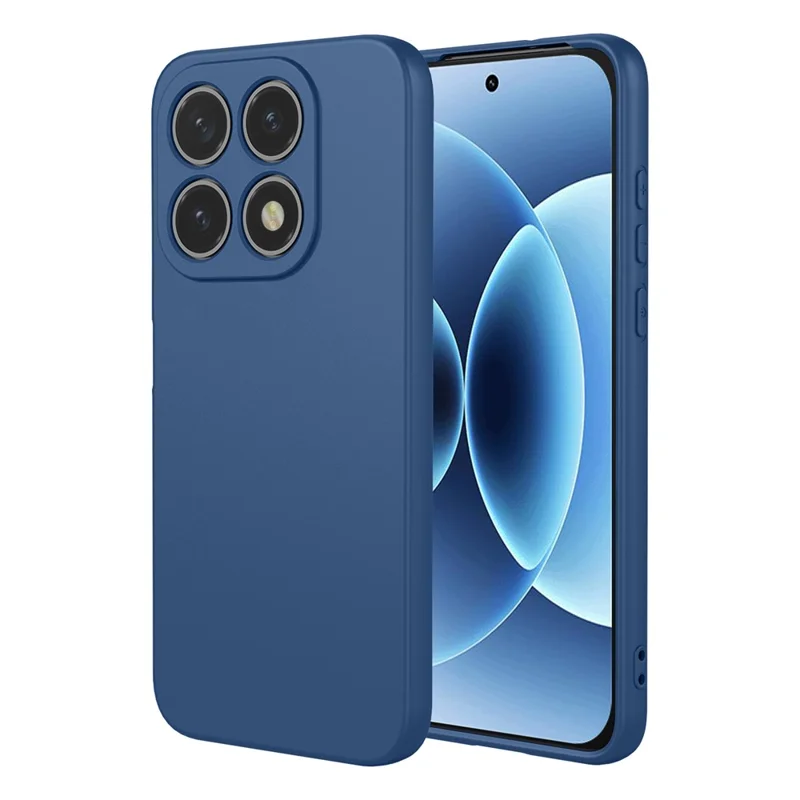 Capa para Xiaomi 17 em Silicone Líquido Macio TPU Capa Protetora de Telefone - Azul