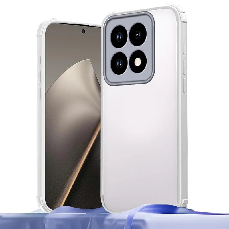 Чехол для Xiaomi 15T с усиленными углами, противоударный TPU + акриловая задняя крышка - Белый