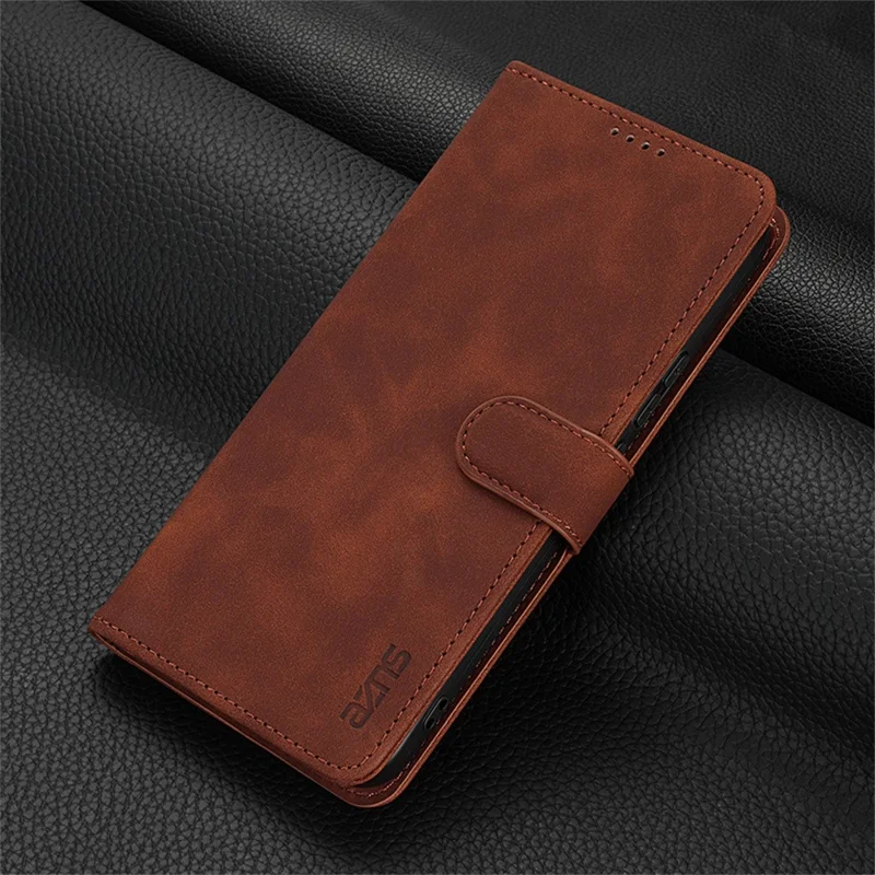AZNS Para Xiaomi Redmi K90 5G Funda Cartera de Piel de PU - Marrón