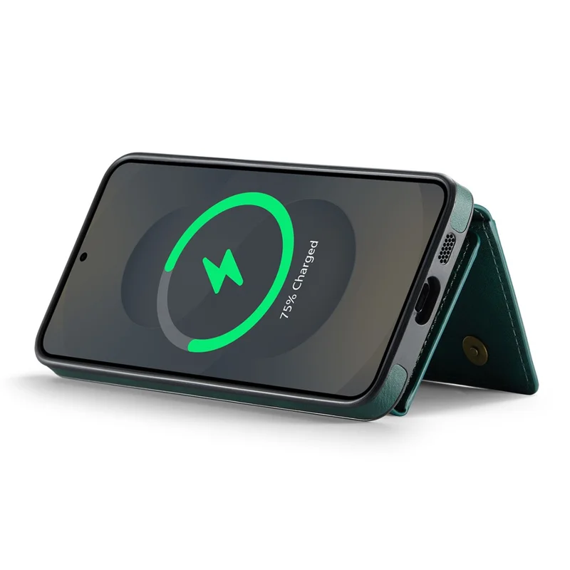 MAGKING K4 Serie für Samsung Galaxy S25 FE Hülle, kompatibel mit MagSafe, abnehmbares Wallet, PU TPU PC Handyhülle - Grün