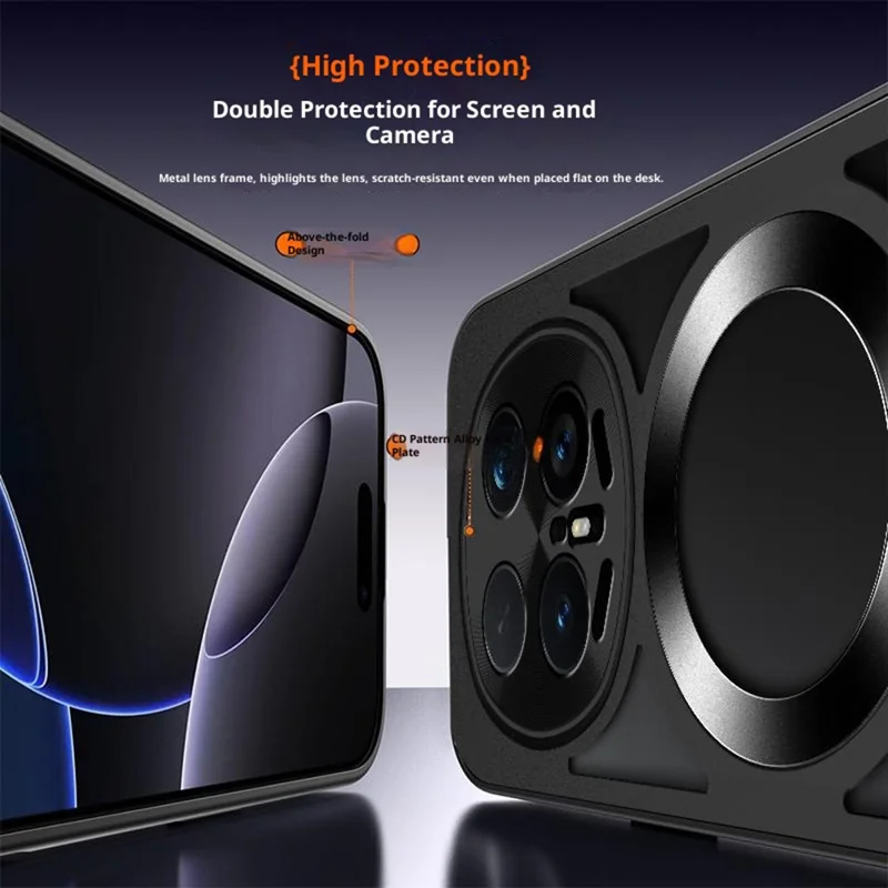 Per Honor Magic8 5G Custodia Magnetica Dissipazione del Calore Cavo Silicone + PC + Paraurti in Metallo Cover per Telefono - Nero