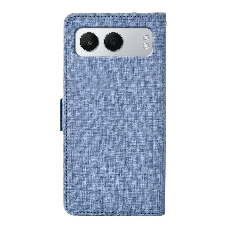 For OnePlus Nord 4 Case Jean Cloth Texture PU Leather Wallet Phone Cover with Rotating Card Slots - Blue