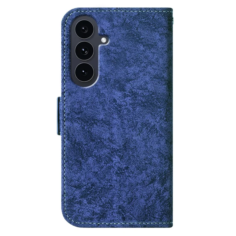 Per Samsung Galaxy A55 5G Case Water-ink Painting Wallet PU Leathe Phone Cover with Rotating Card Slots - Blu