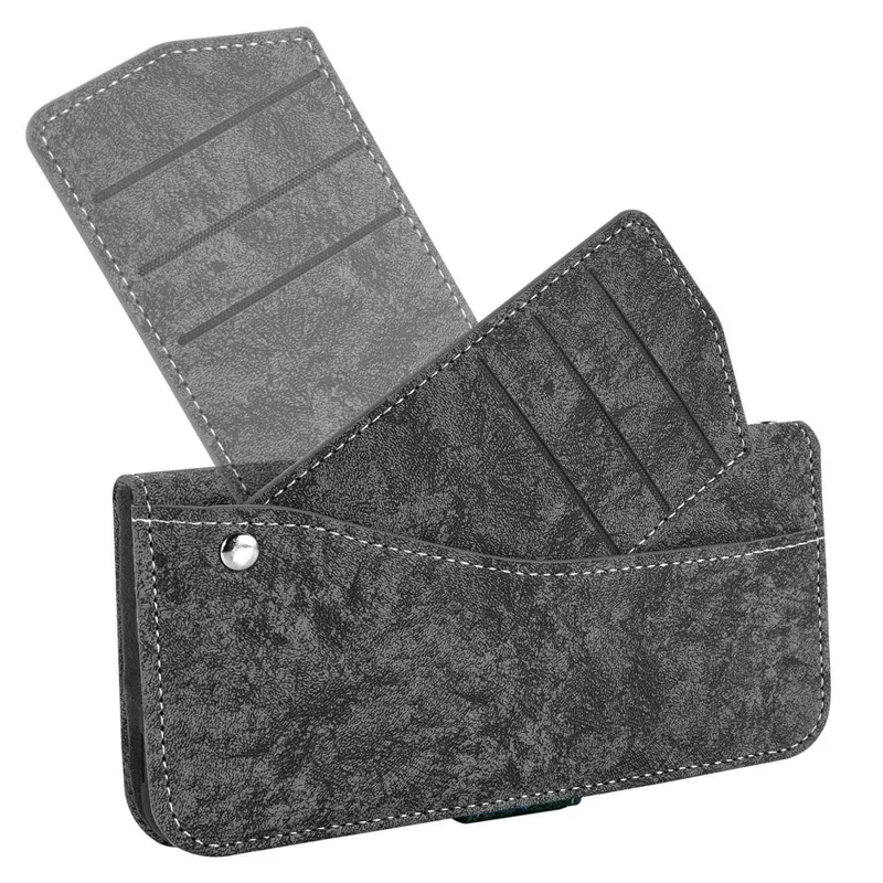 Motorola Edge 50 Pro 5G Hülle Wasserfarbenmalerei Brieftasche PU Leder Handyhülle mit drehbaren Kartenfächern - Schwarz