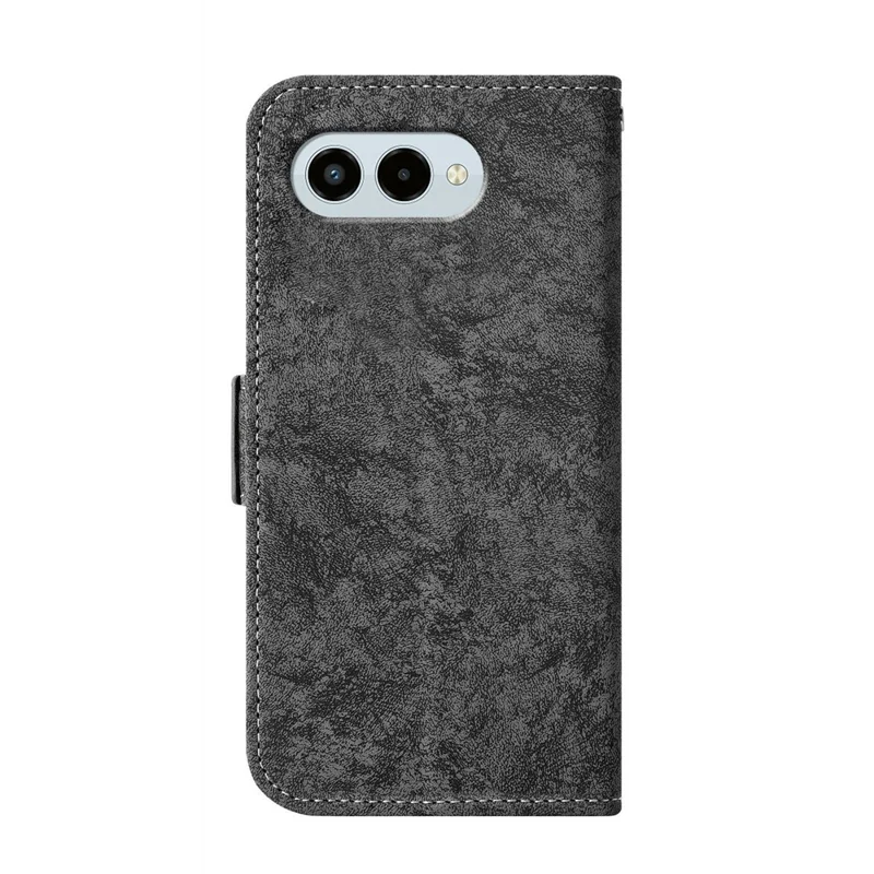 For T-Mobile REVVL 8  /  T Phone 3 Case Water-ink Painting Wallet PU Leathe Phone Cover with Rotating Card Slots - Black