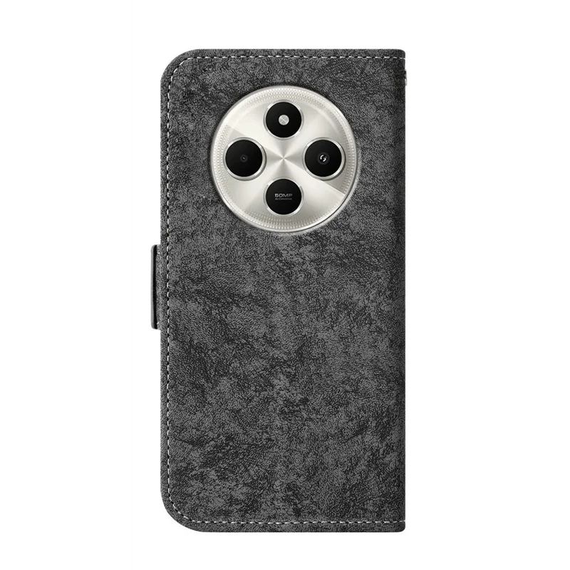 Custodia per telefono per Xiaomi Redmi 14C 4G / 14C 5G / 14R 5G / A4 5G / A3 Pro 4G / Poco C75 4G Pittura ad inchiostro d'acqua Portafoglio Custodia in pelle PU con alloggiamenti per schede rotanti - Nero