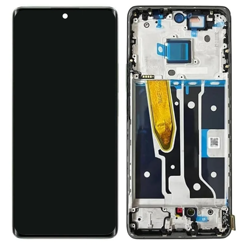 Écran AMOLED S de qualité OEM et assemblage de numériseur + Cadre (sans logo) pour Realme 11 Pro 5G / 11 Pro+ 5G