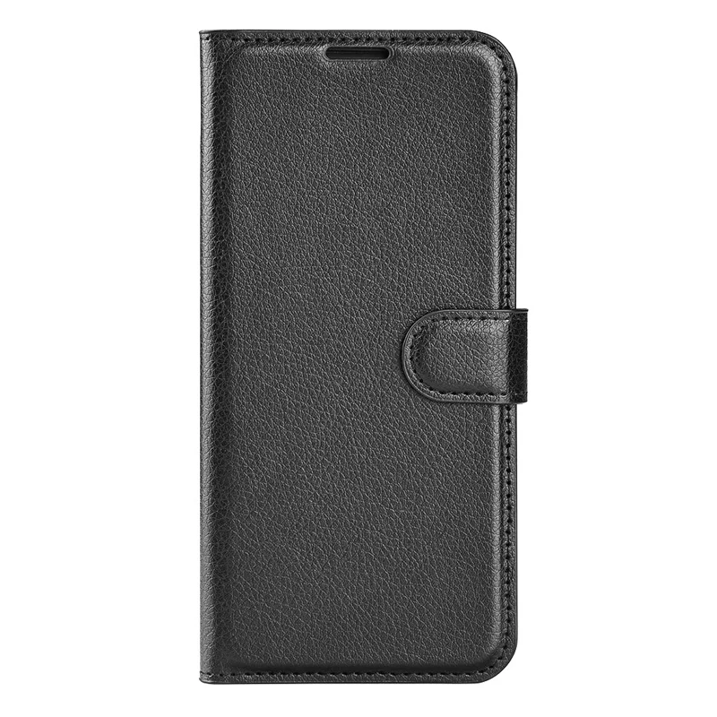 AMORUS For Realme 15T 5G Wallet Case Litchi Texture Shockproof Leather Flip Stand Phone Cover - Black