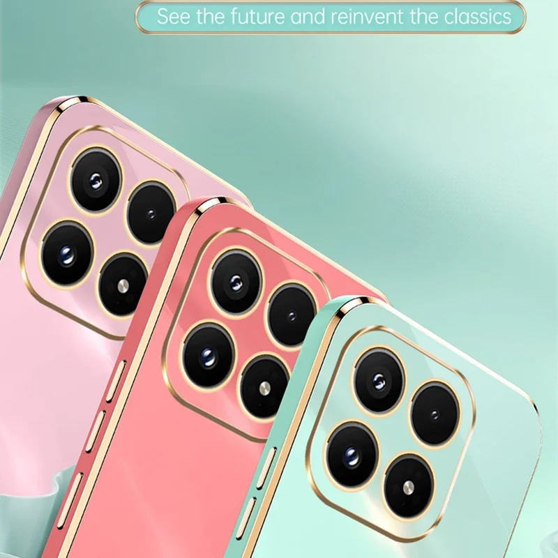 Bulk Purchasing XINLI For Xiaomi 17 Case TPU Phone Cover with Electroplating Frame - Cyan