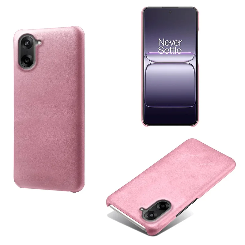Cover per OnePlus Nord CE5 5G / Ace 5 Racing 5G in Pelle Effetto Vitello, Custodia Protettiva Rigida per Telefono con PC - Oro Rosa