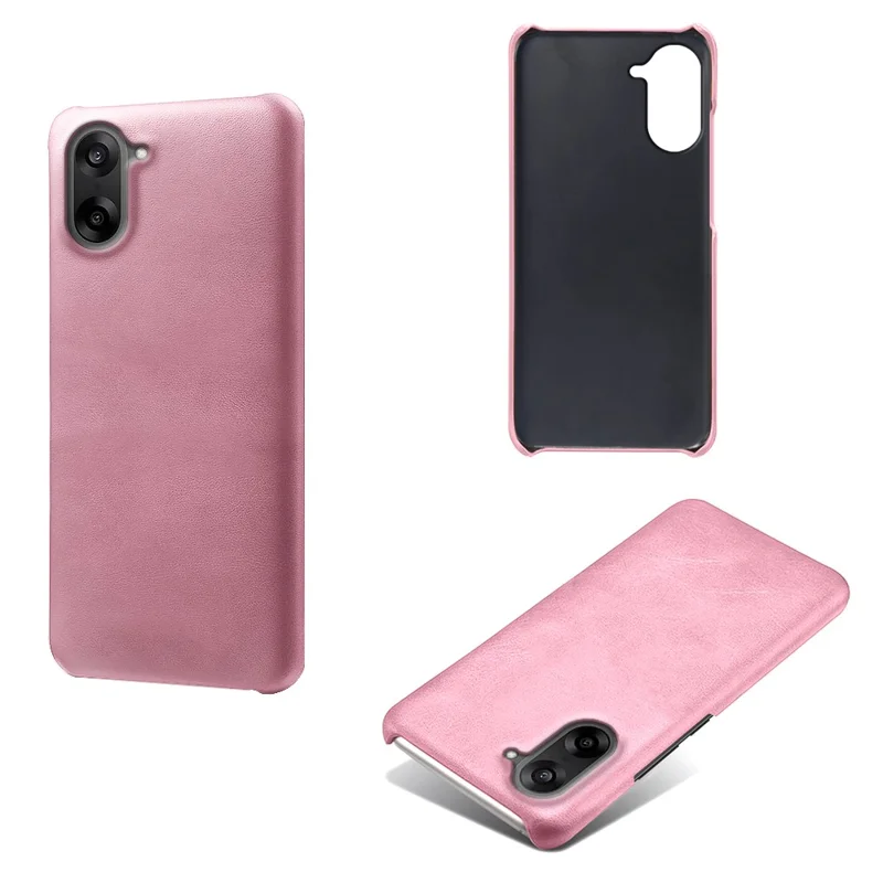 Cover per OnePlus Nord CE5 5G / Ace 5 Racing 5G in Pelle Effetto Vitello, Custodia Protettiva Rigida per Telefono con PC - Oro Rosa