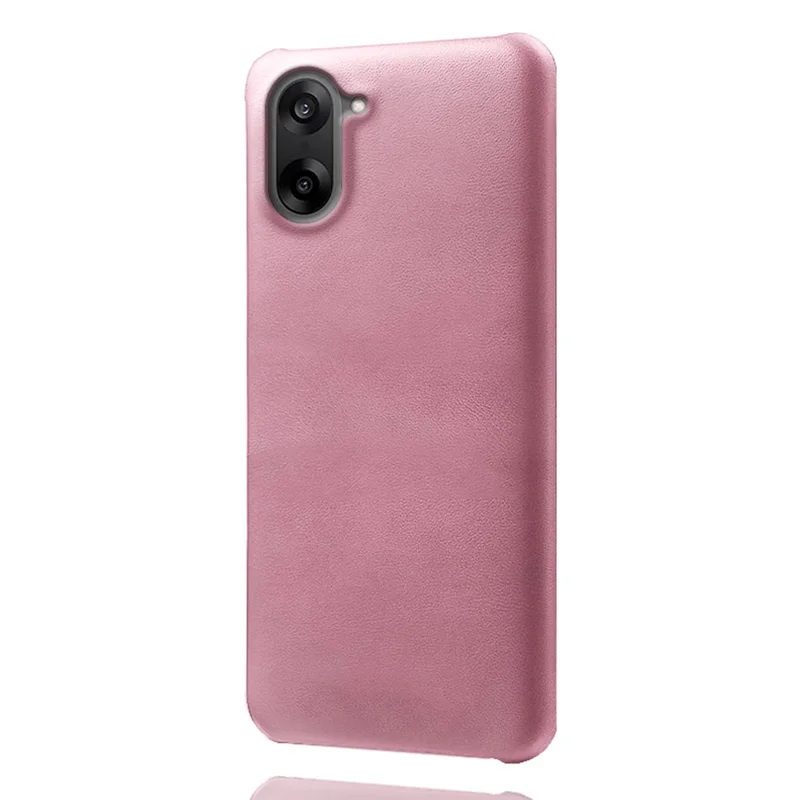 Cover per OnePlus Nord CE5 5G / Ace 5 Racing 5G in Pelle Effetto Vitello, Custodia Protettiva Rigida per Telefono con PC - Oro Rosa