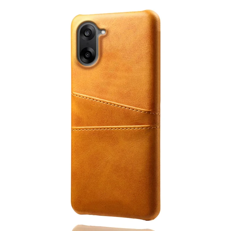 For OnePlus Nord CE5 5G / Ace 5 Racing 5G Case Dual Card Slots PU Leather + Hard PC Phone Cover - Orange