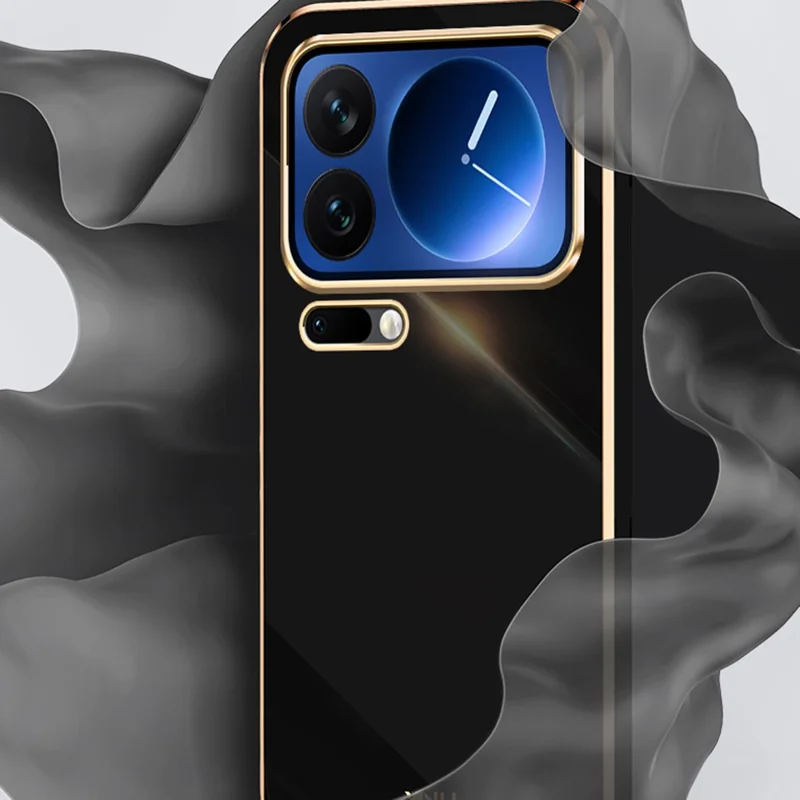 Bulk Purchasing XINLI For Xiaomi 17 Pro Max Case TPU Phone Cover with Electroplating Frame - Blue