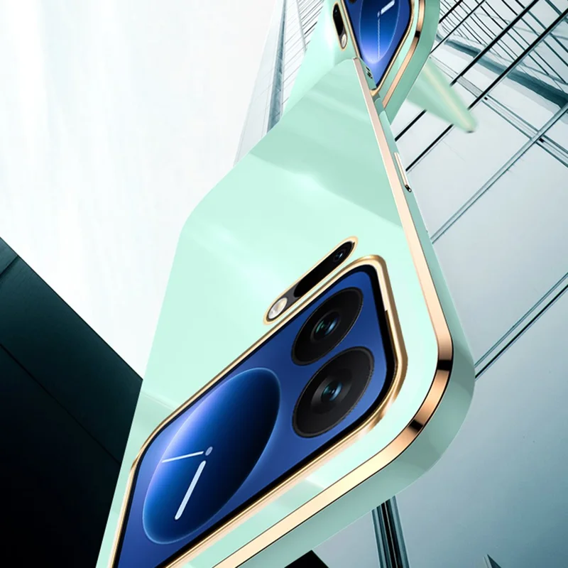 Bulk Purchasing XINLI For Xiaomi 17 Pro Max Case TPU Phone Cover with Electroplating Frame - Blue