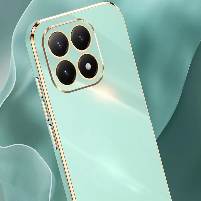 Bulk Purchasing XINLI For Xiaomi 15T Case TPU Phone Cover with Electroplating Frame - Cyan