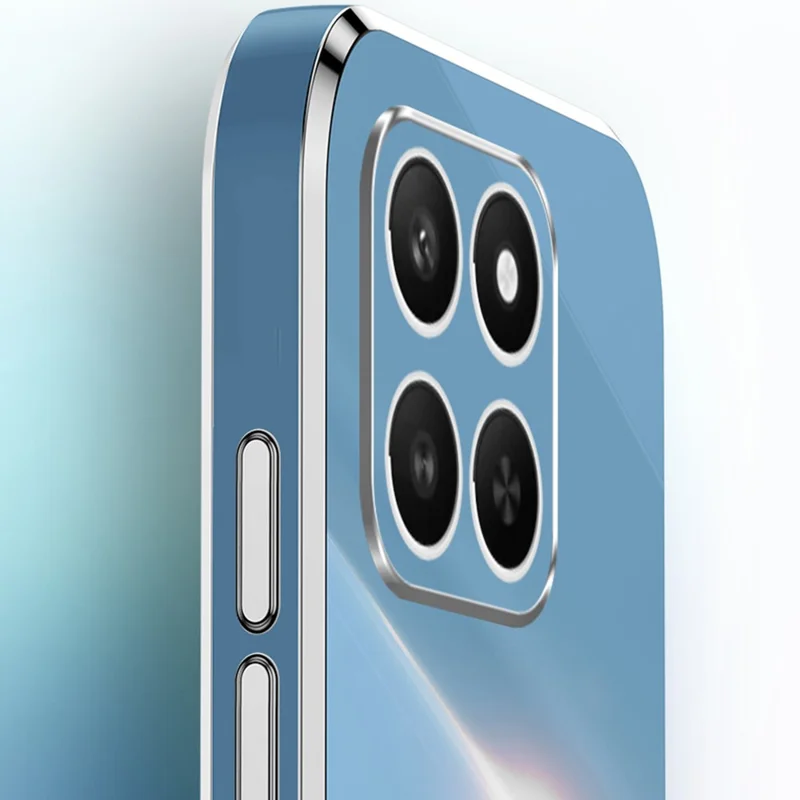 XINLI For Honor 400 Smart 5G / X7d 4G Custodia Anello Supporto Elettroplaccatura TPU Cover per Telefono - Ciano