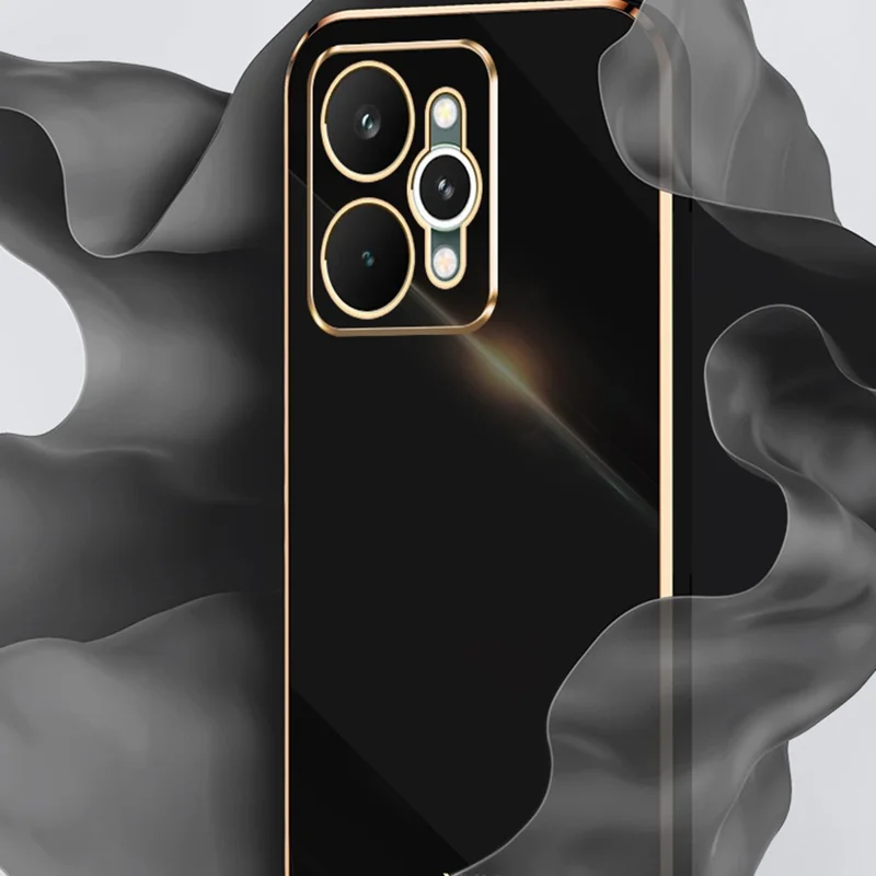 XINLI For Realme 15 5G Case TPU Phone Cover with Electroplating Frame - Cyan