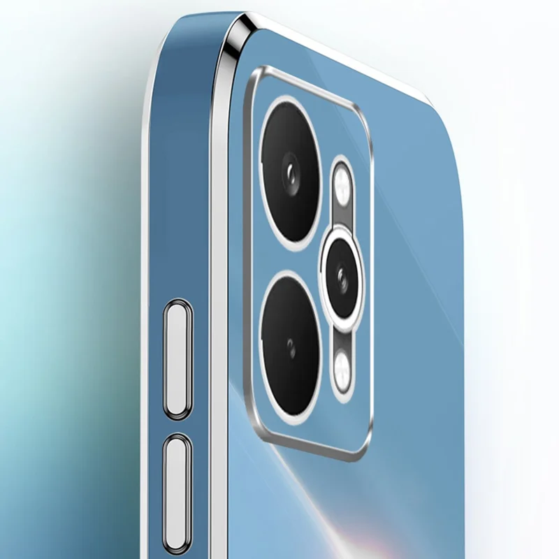 XINLI For Realme 15 5G Case Ring Kickstand Electroplating TPU Phone Cover - Cyan