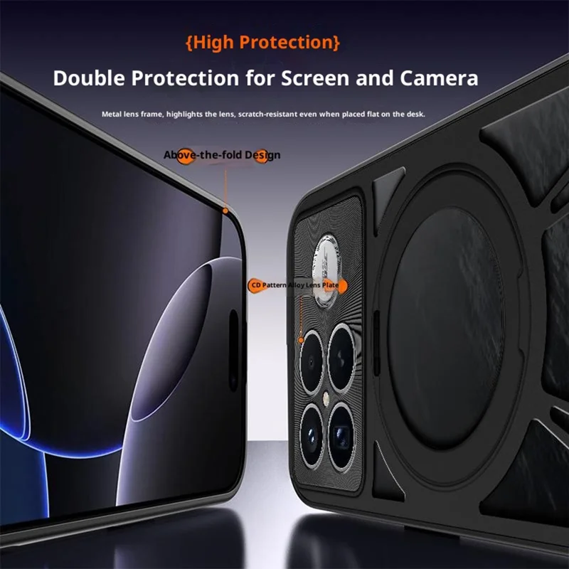 Capa Xiaomi Redmi K90 Pro Max 5G - Magnética, Suporte, Dissipação de Calor, Silicone + PC + Bumper de Metal - Preta