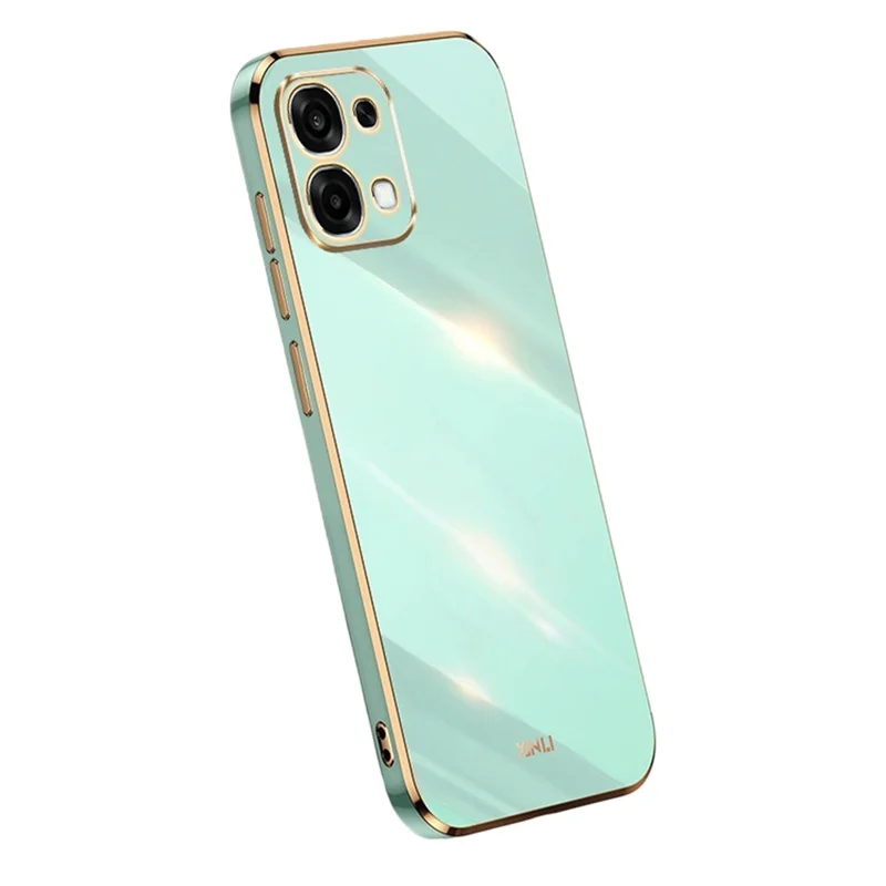 Bulk Purchasing XINLI Phone Case For Oppo F31 5G  /  A6 Pro 4G  /  A6 Pro 5G TPU Cover with Electroplating Frame - Cyan