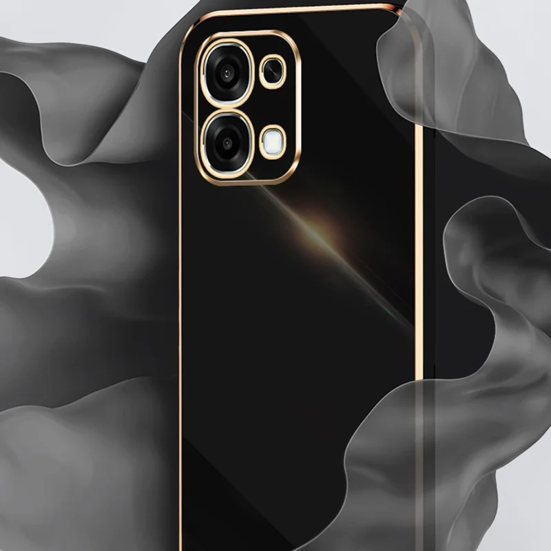 Bulk Purchasing XINLI Phone Case For Oppo F31 5G  /  A6 Pro 4G  /  A6 Pro 5G TPU Cover with Electroplating Frame - Cyan