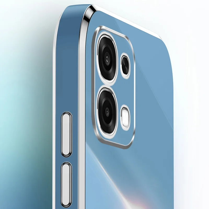 Bulk Purchasing XINLI Phone Case For Oppo F31 5G  /  A6 Pro 4G  /  A6 Pro 5G TPU Cover with Electroplating Frame - Cyan