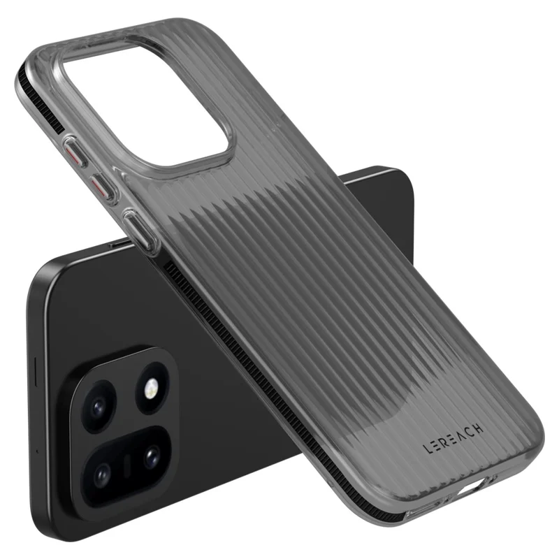 LEREACH TOC-Serie für OnePlus 15 5G-Hülle Fließendes Gitter PC-Handyhülle - Schwarz