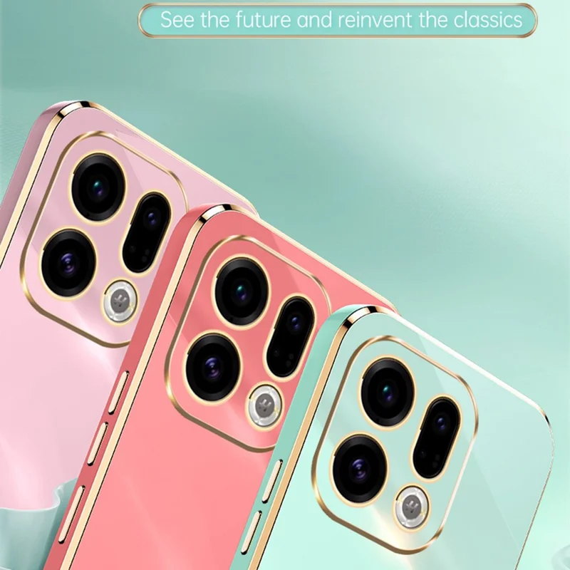 XINLI til Oppo Find X9 5G etui med ring og stander Elektrisk pladeret TPU telefondæksel - Cyan