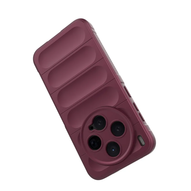 For vivo X300 5G Case Anti-Drop Soft TPU Rugged Phone Back Cover - Wine Red