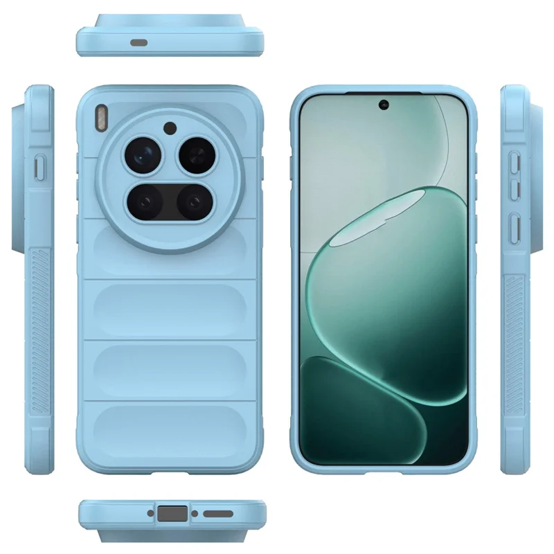 For vivo X300 Pro 5G Case Anti-Drop Soft TPU Rugged Phone Back Cover - Baby Blue