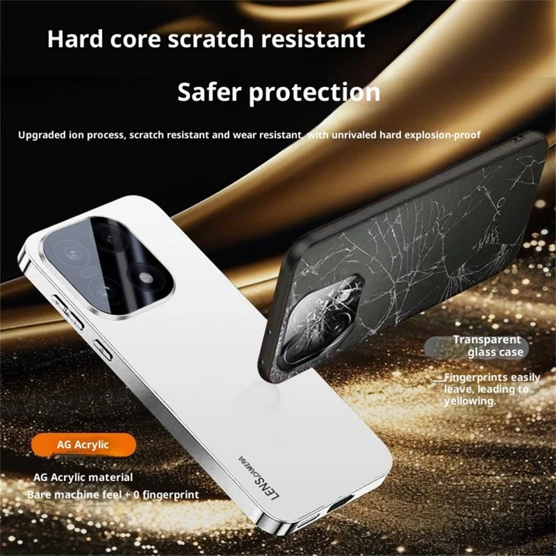 Custodia OnePlus 15 5G in acrilico + TPU + metallo con cornice elettroplaccata anti-graffio - Nero