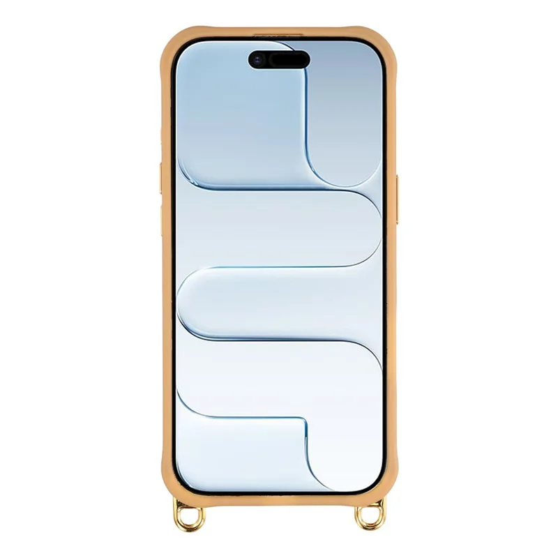 Чехол для iPhone 17 совместимый с MagSafe, чехол из ПК и ТПУ с регулируемым шнурком / рамкой для камеры и подставкой - коричневый