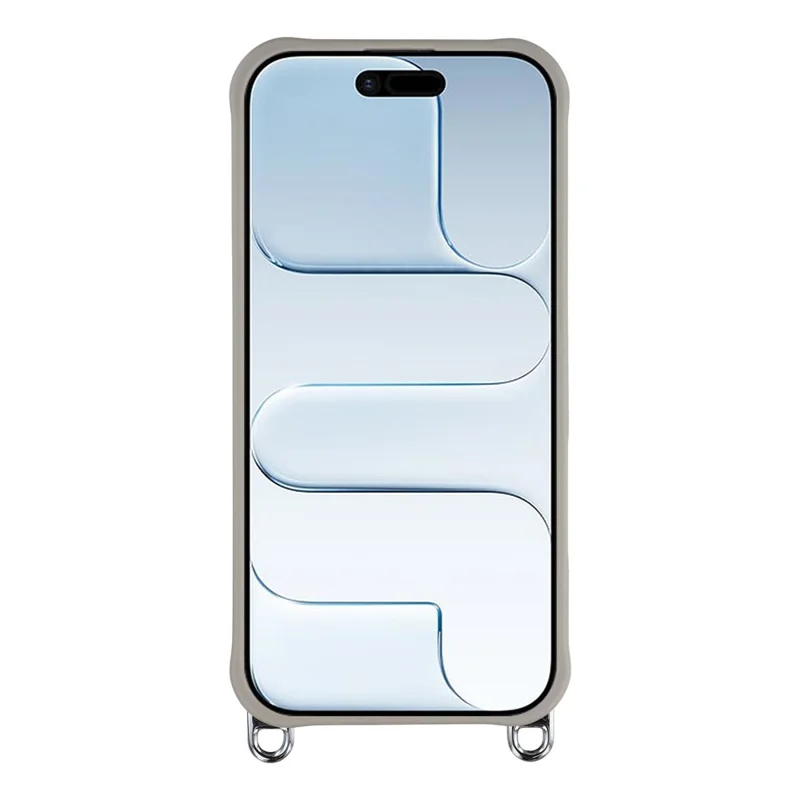 Étui Air pour iPhone Compatible avec MagSafe Coque de Téléphone en PC TPU avec Dragonne Réglable / Cadre d'Appareil Photo avec Support - Gris