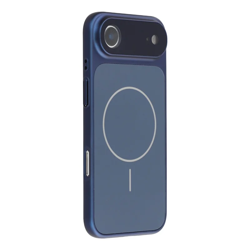 Étui Air iPhone Compatible avec MagSafe AG Verre Mat Antichoc Coque de Téléphone - Bleu Titane
