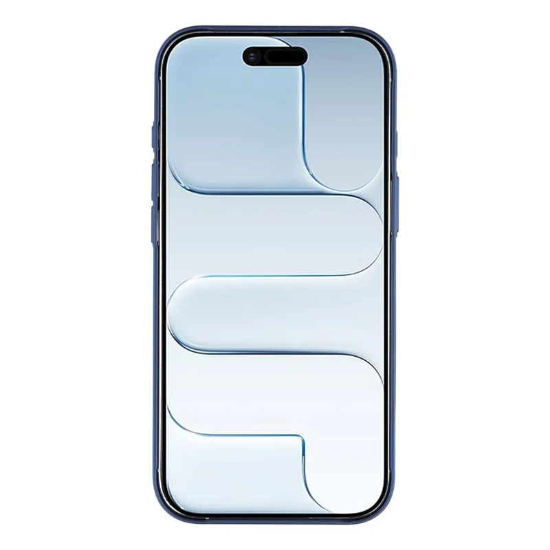 Étui Air iPhone Compatible avec MagSafe AG Verre Mat Antichoc Coque de Téléphone - Bleu Titane