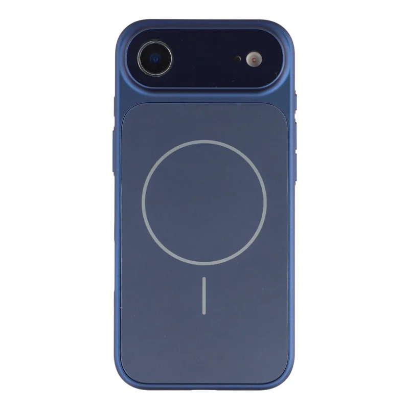 Étui Air iPhone Compatible avec MagSafe AG Verre Mat Antichoc Coque de Téléphone - Bleu Titane
