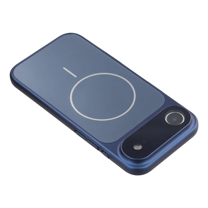 Étui Air iPhone Compatible avec MagSafe AG Verre Mat Antichoc Coque de Téléphone - Bleu Titane