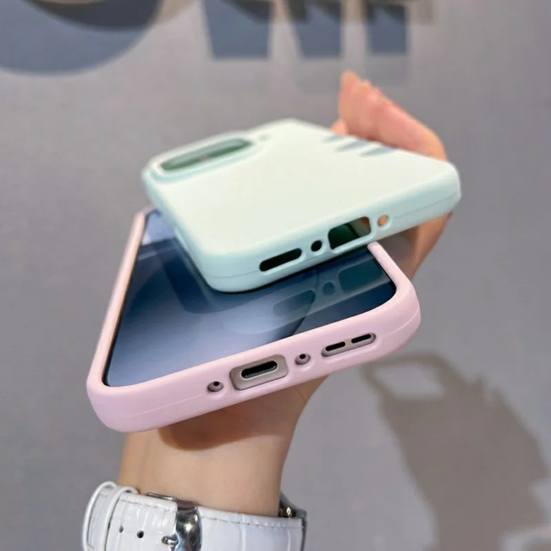 Voor Oppo Find X9 Pro 5G hoesje - Vloeibaar siliconen + PC telefoonhoesje, huidvriendelijk - Lichtroze