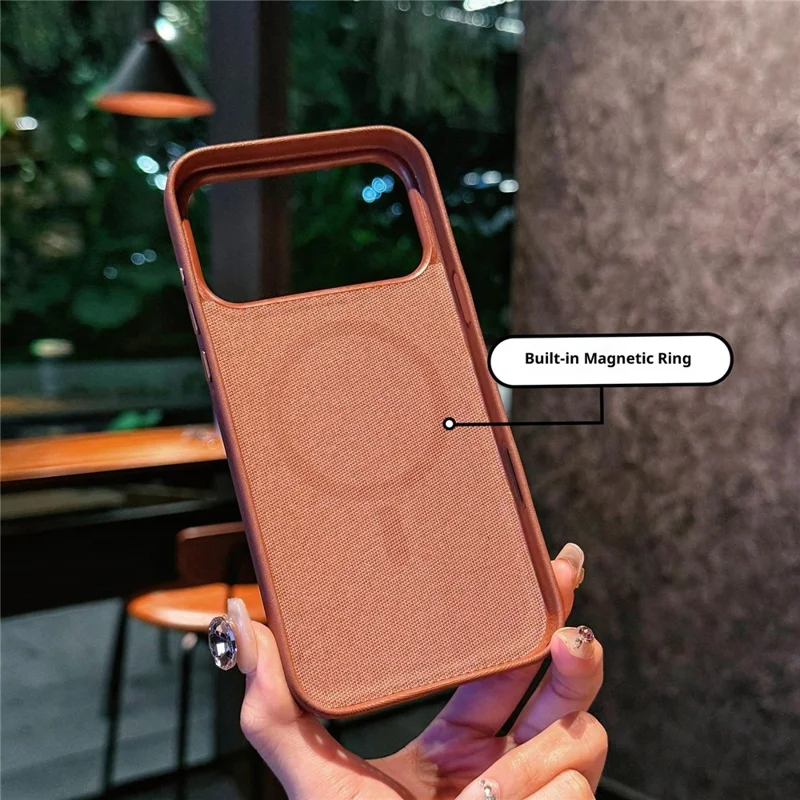 Für iPhone 17 Pro Hülle kompatibel mit MagSafe Polyester + TPU Handyhülle mit Metallknöpfen - Blau